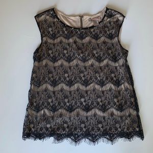 Black Lace Sleeveless Top
